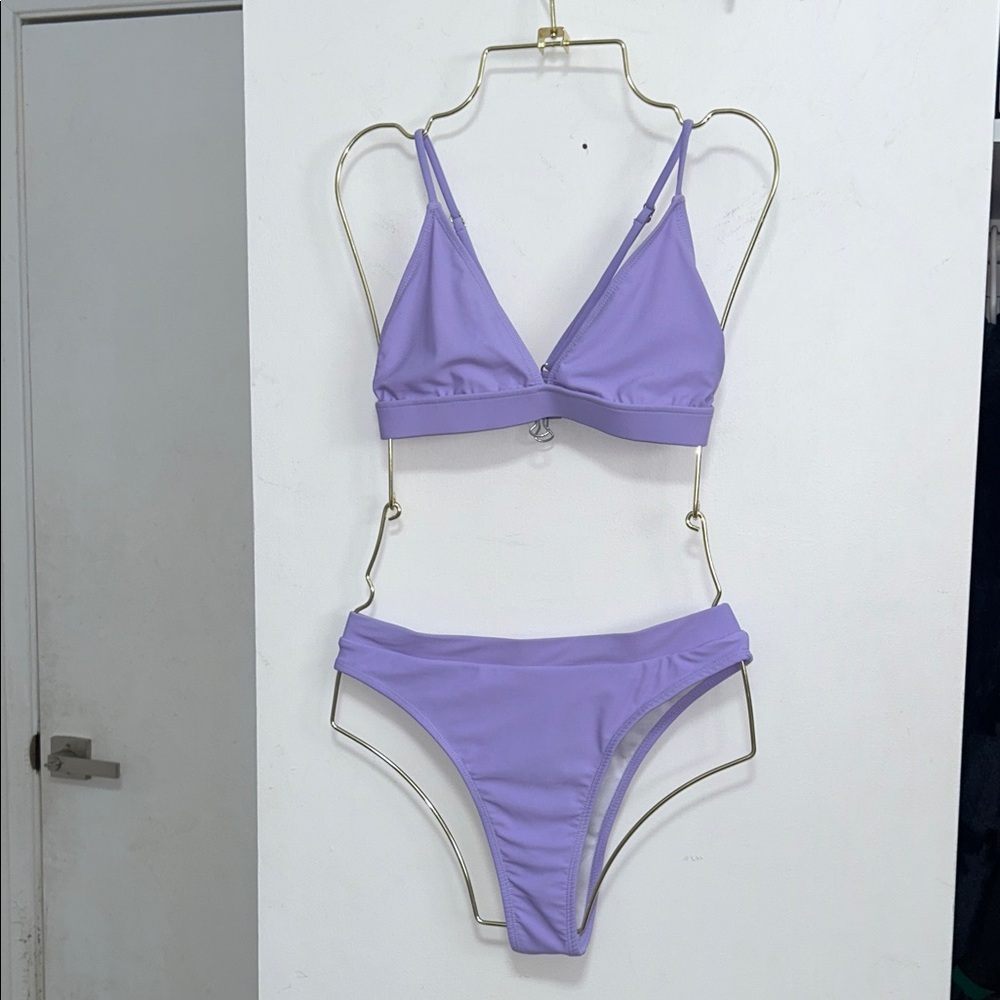 Lilac Triangle Bikini Set - Women Swim